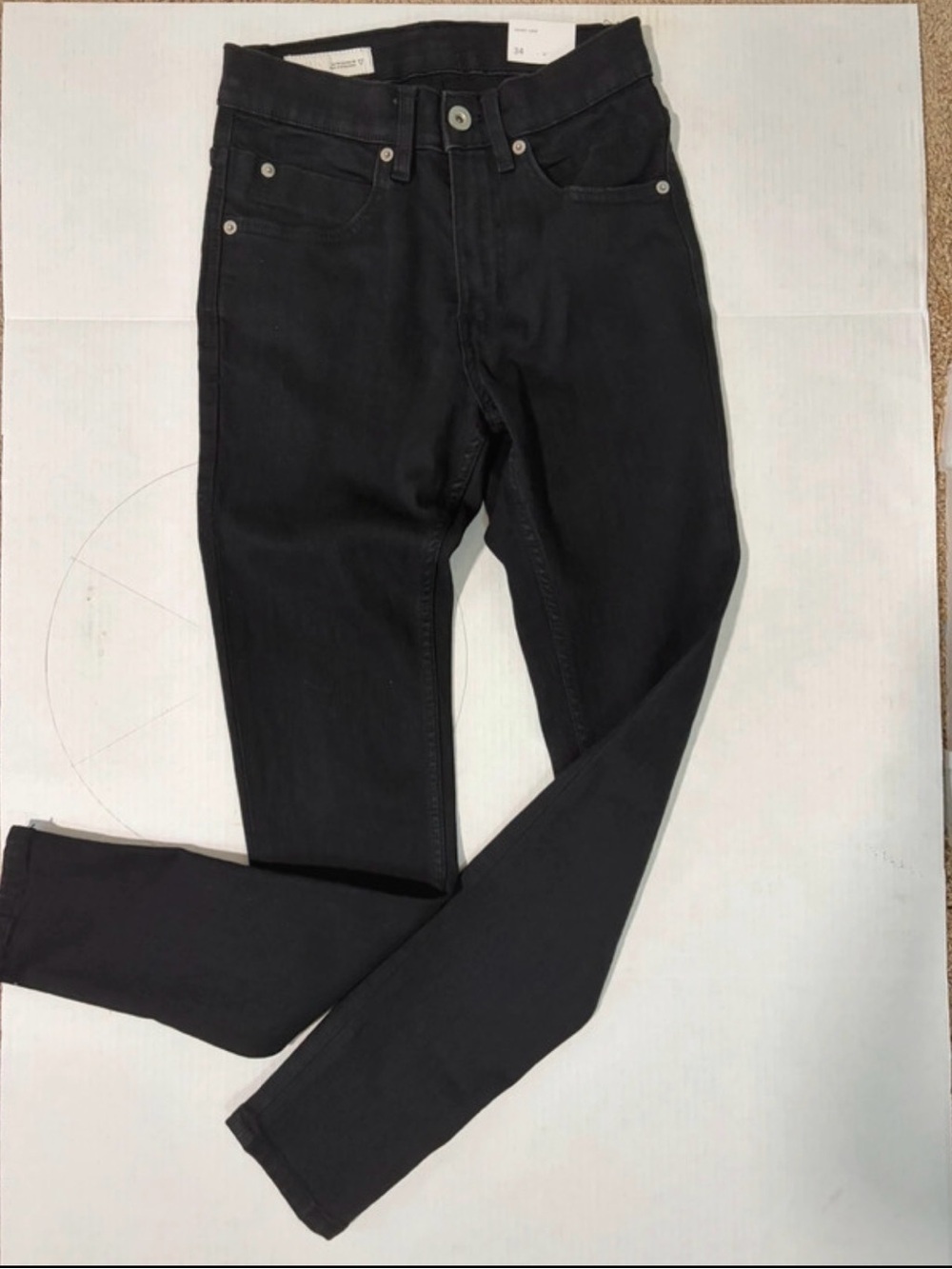 Zara Women's Straight Leg Jeans in Black Wash